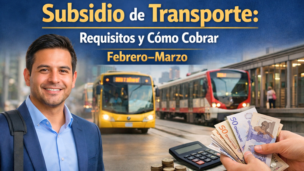Subsidio de Transporte: Requisitos y Cómo Cobrar Febrero–Marzo
