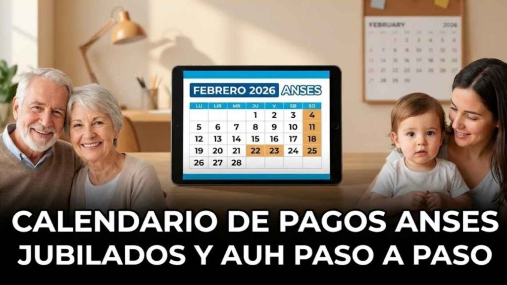 Calendario de Pagos ANSES Febrero 2026 – Jubilados y AUH Paso a Paso