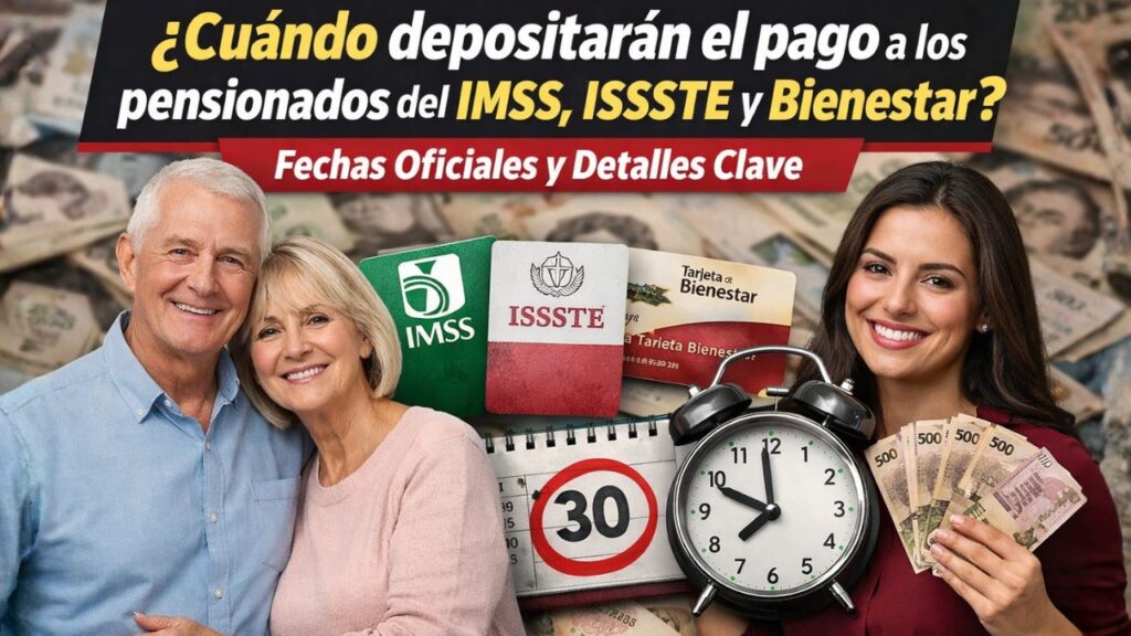 ¿Cuándo depositarán el pago a los pensionados del IMSS, ISSSTE y Bienestar? Fechas oficiales y detalles clave