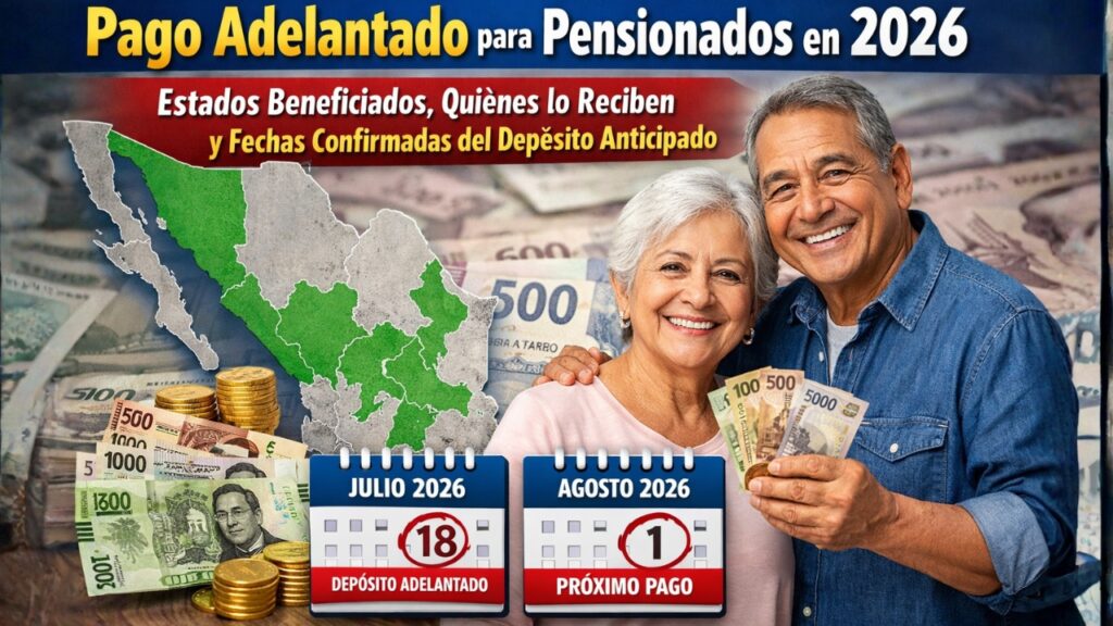 Pago Adelantado para Pensionados en 2026: Estados Beneficiados, Quiénes lo Reciben y Fechas Confirmadas del Depósito Anticipado