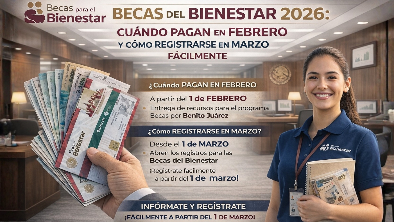 Becas del Bienestar 2026: Cuándo pagan en febrero y cómo registrarse en marzo fácilmente