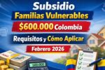 Subsidio Familias Vulnerables $600.000 Colombia – Requisitos y Cómo Aplicar Febrero 2026